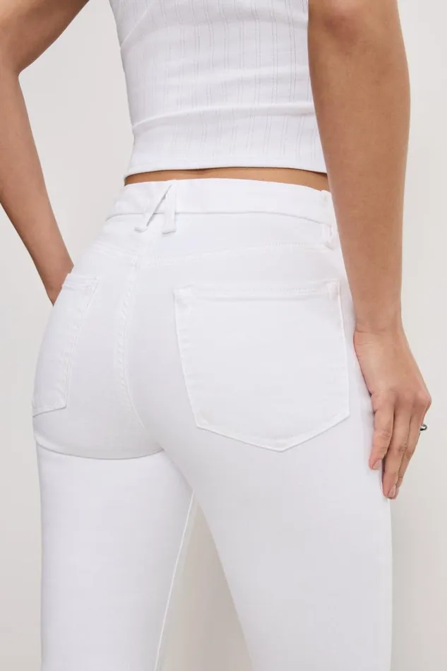 Women GOOD AMERICAN Jeans GOOD LEGS CROPPED MINI BOOTJEANS White001 Women GOOD AMERICAN Jeans GOOD LEGS CROPPED MINI BOOTJEANS White001
