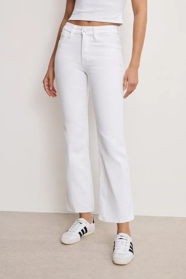 Women GOOD AMERICAN Jeans GOOD LEGS CROPPED MINI BOOTJEANS White001 Women GOOD AMERICAN Jeans GOOD LEGS CROPPED MINI BOOTJEANS White001