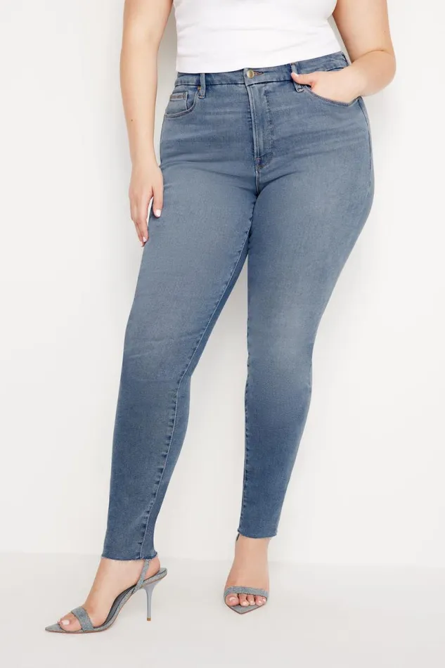 Women GOOD AMERICAN Jeans GOOD LEGS SKINNYJEANS Blue655