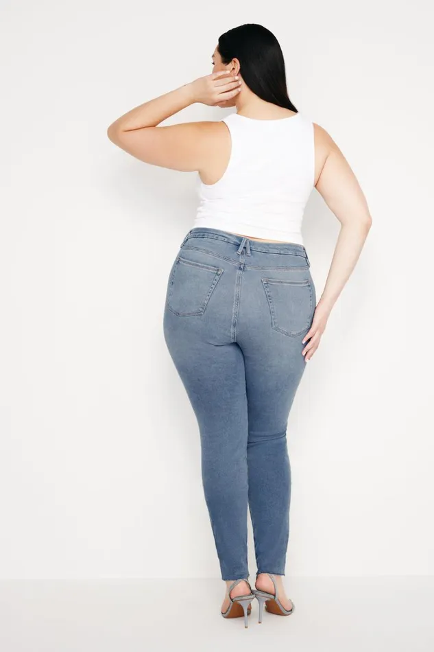 Women GOOD AMERICAN Jeans GOOD LEGS SKINNYJEANS Blue655