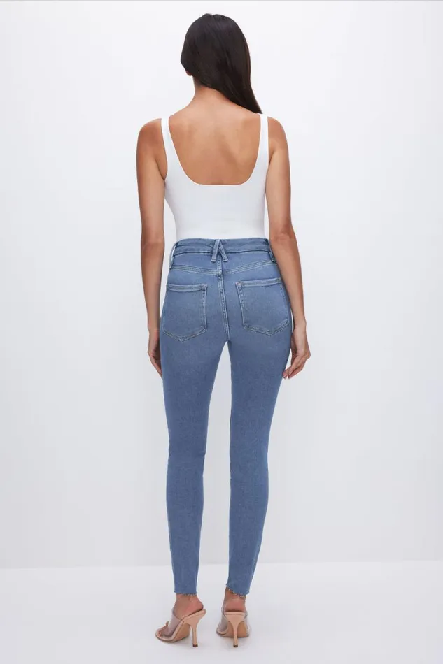 Women GOOD AMERICAN Jeans GOOD LEGS SKINNYJEANS Blue655