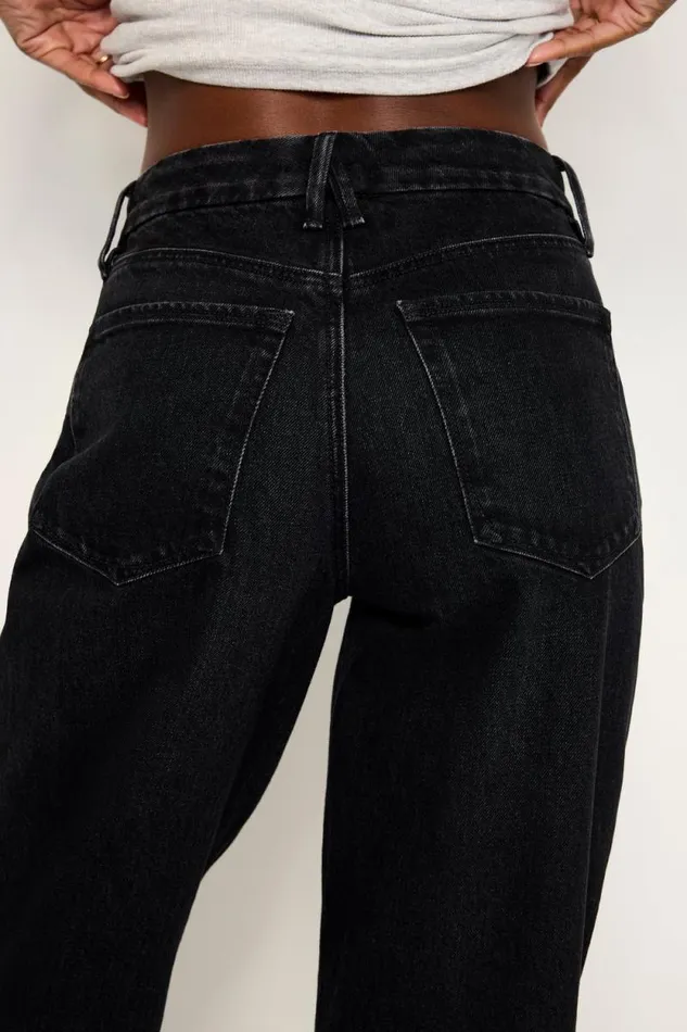 Women GOOD AMERICAN Jeans GOOD SKATE WIDEJEANS Black347