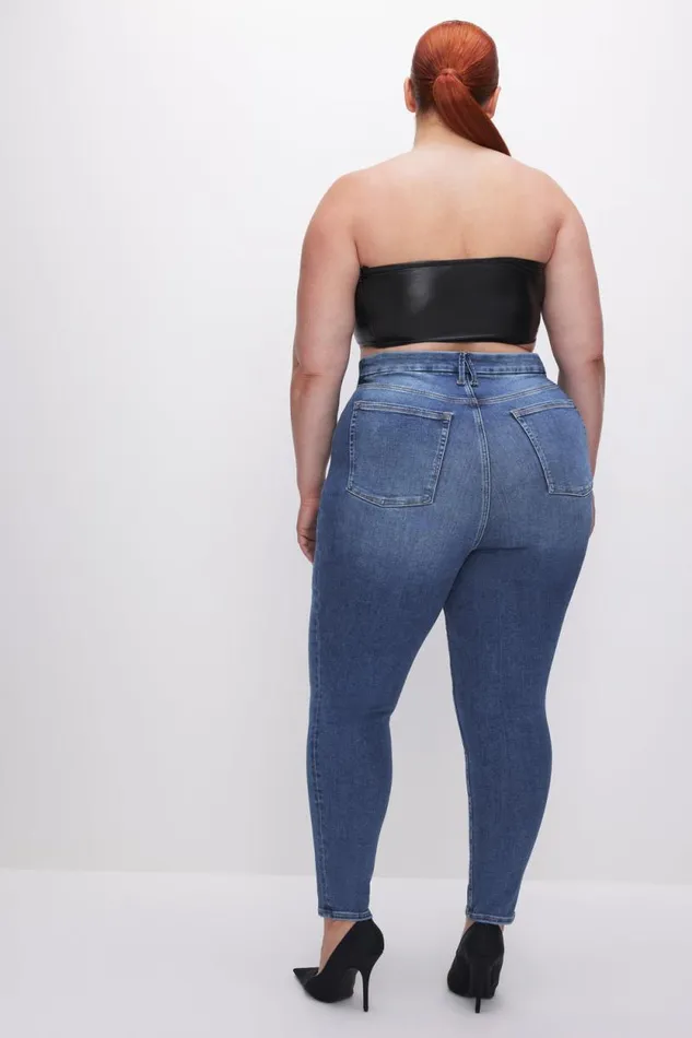 Women GOOD AMERICAN Jeans POWER STRETCH PULLON SKINNYJEANS Indigo490