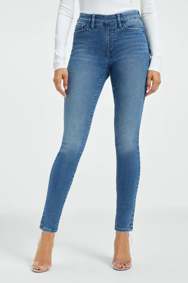Women GOOD AMERICAN Jeans POWER STRETCH PULLON SKINNYJEANS Indigo490
