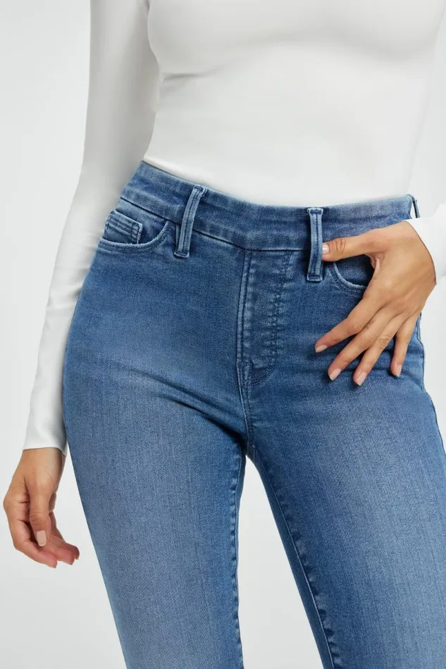 Women GOOD AMERICAN Jeans POWER STRETCH PULLON SKINNYJEANS Indigo490
