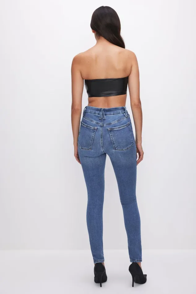 Women GOOD AMERICAN Jeans POWER STRETCH PULLON SKINNYJEANS Indigo490
