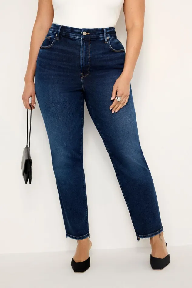 Women GOOD AMERICAN Jeans SOFTTECH GOOD CLASSIC SLIM STRAIGHTJEANS Indigo511