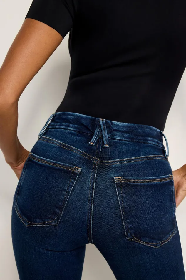 Women GOOD AMERICAN Jeans SOFTTECH GOOD CLASSIC SLIM STRAIGHTJEANS Indigo511