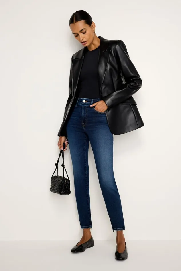 Women GOOD AMERICAN Jeans SOFTTECH GOOD CLASSIC SLIM STRAIGHTJEANS Indigo511