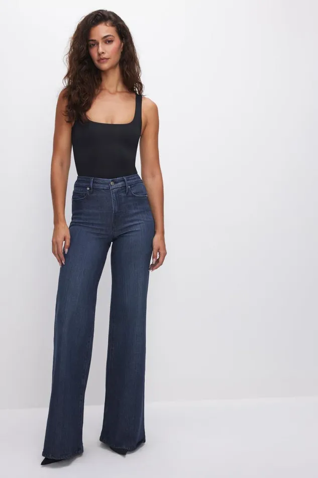 Women GOOD AMERICAN Jeans SOFTTECH GOOD WAIST PALAZZOJEANS Indigo501