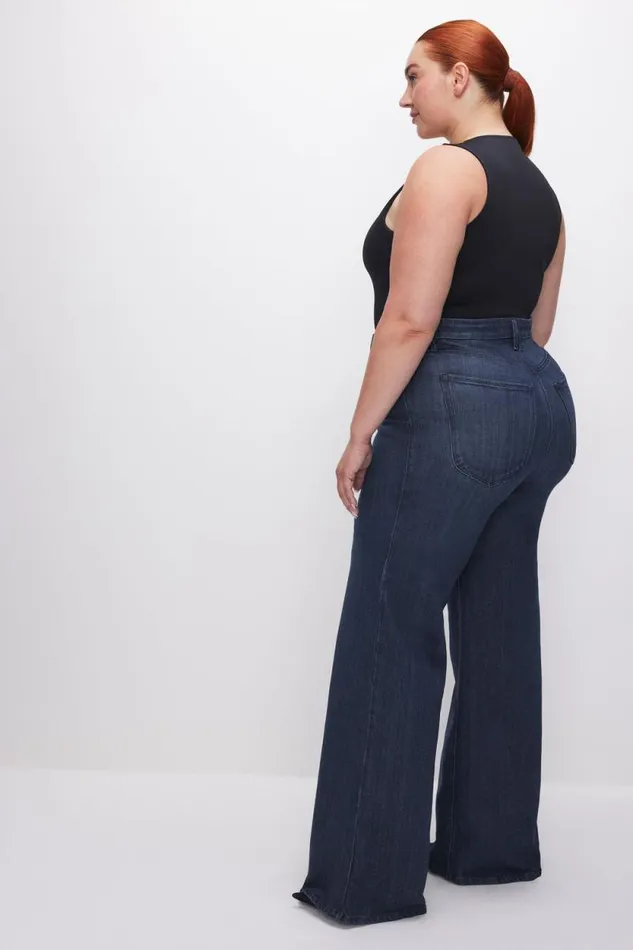 Women GOOD AMERICAN Jeans SOFTTECH GOOD WAIST PALAZZOJEANS Indigo501
