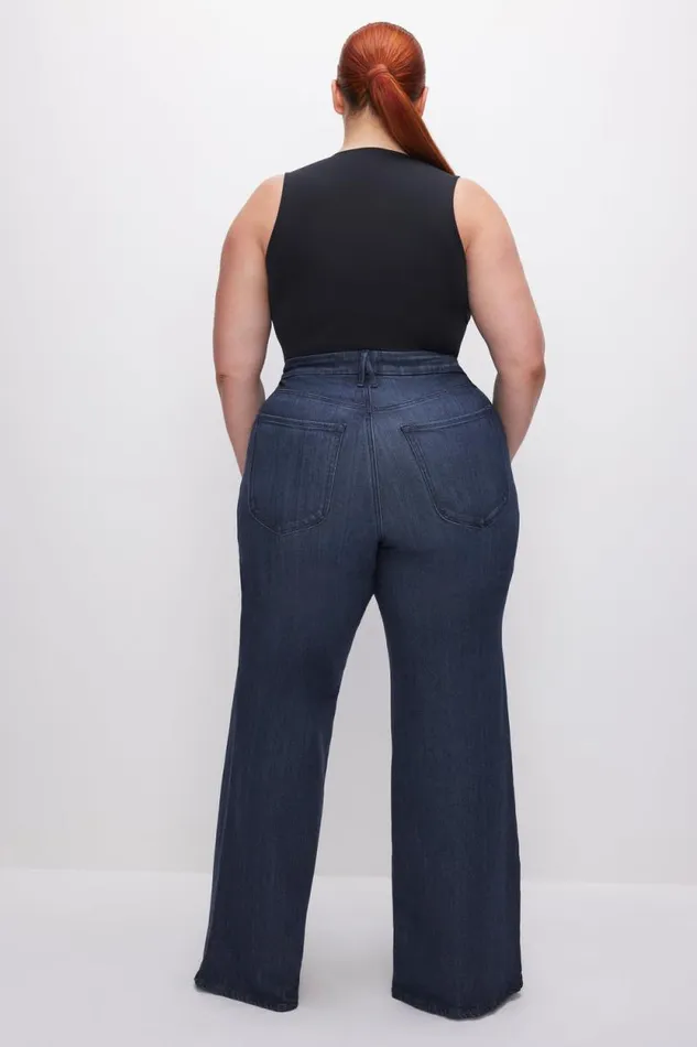 Women GOOD AMERICAN Jeans SOFTTECH GOOD WAIST PALAZZOJEANS Indigo501