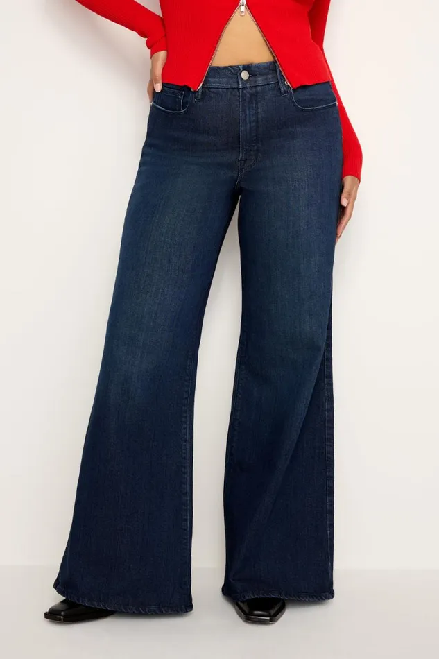 Women GOOD AMERICAN Jeans SOFTTECH GOOD WAIST PALAZZOJEANS Indigo501