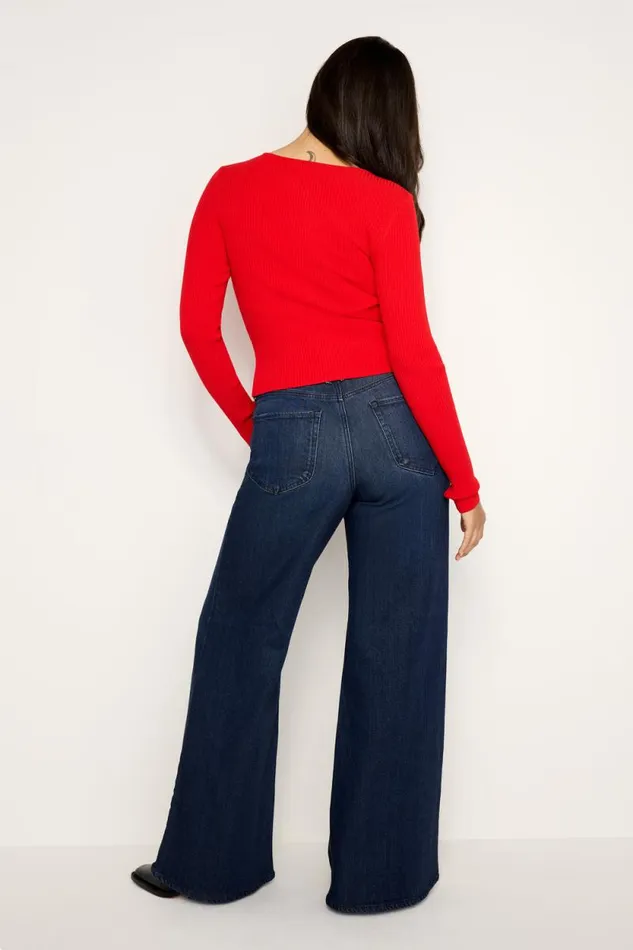 Women GOOD AMERICAN Jeans SOFTTECH GOOD WAIST PALAZZOJEANS Indigo501