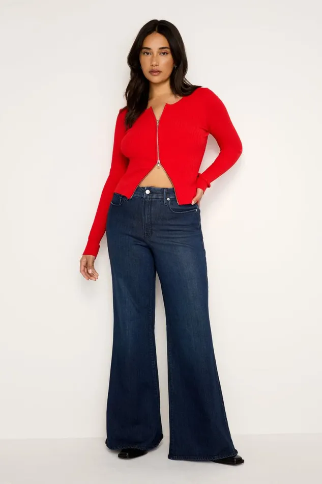 Women GOOD AMERICAN Jeans SOFTTECH GOOD WAIST PALAZZOJEANS Indigo501