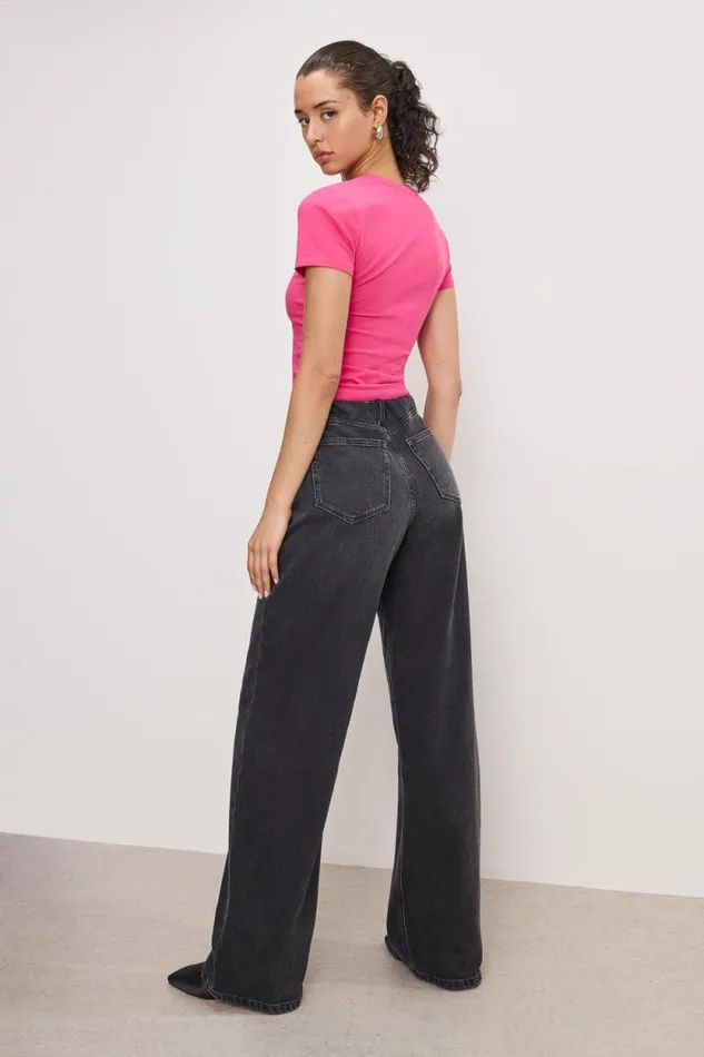 Women GOOD AMERICAN Jeans WIDE LEG PULLONJEANS Black351