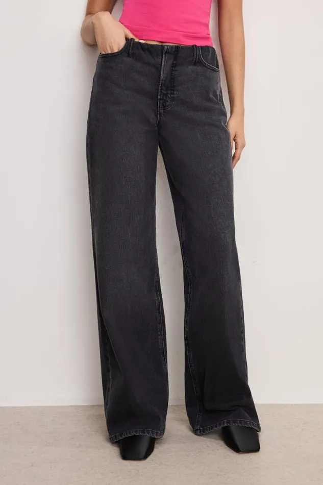 Women GOOD AMERICAN Jeans WIDE LEG PULLONJEANS Black351