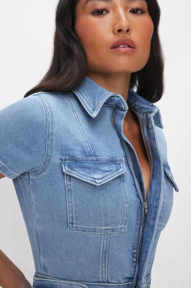 Women GOOD AMERICAN Jumpsuits PETITE FIT FOR SUCCESSJUMPSUIT Blue274