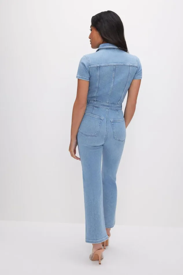Women GOOD AMERICAN Jumpsuits PETITE FIT FOR SUCCESSJUMPSUIT Blue274