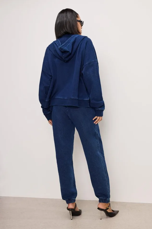 Women GOOD AMERICAN Pants JEANIUSSWEATPANTS Indigo377 Women GOOD AMERICAN Pants JEANIUSSWEATPANTS Indigo377