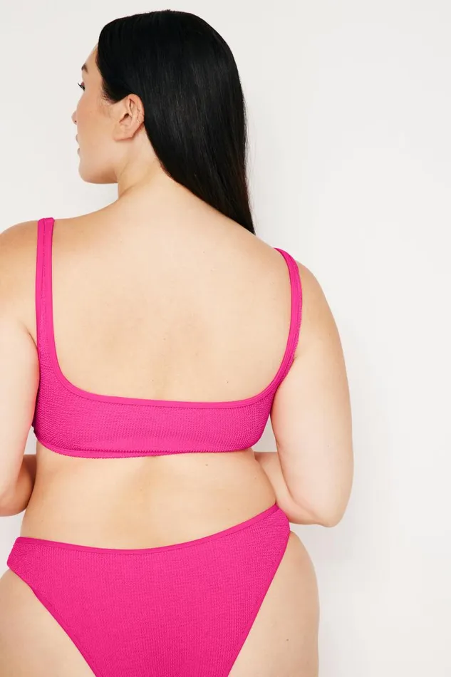 Women GOOD AMERICAN Swim ALWAYS FITS TINY BIKINITOP Pink Glow002