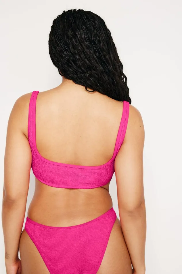 Women GOOD AMERICAN Swim ALWAYS FITS TINY BIKINITOP Pink Glow002