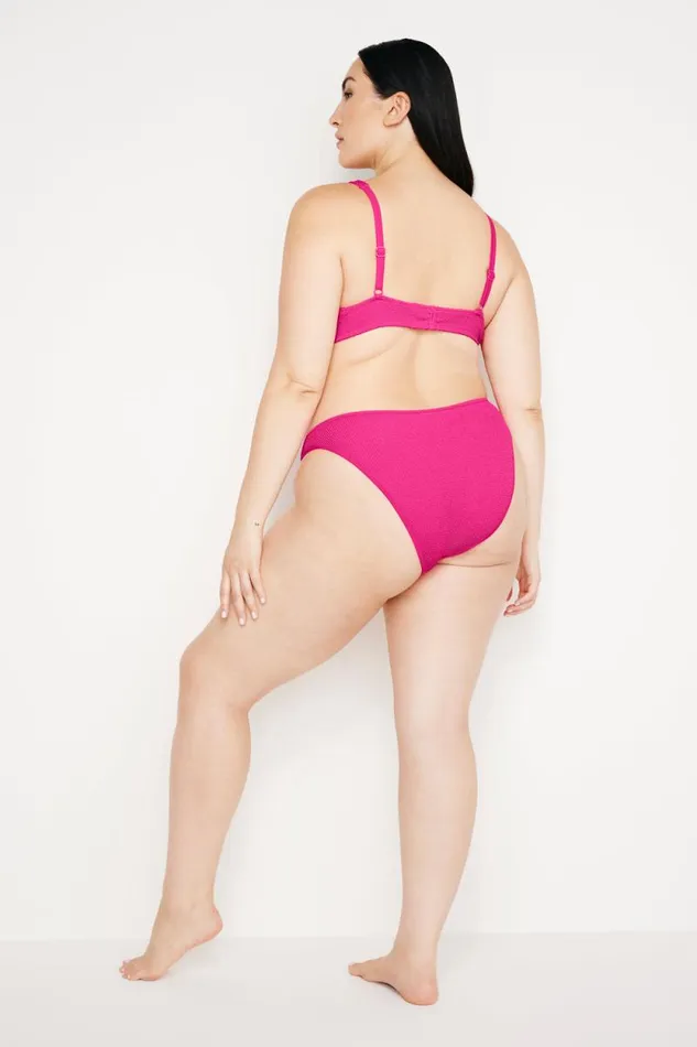 Women GOOD AMERICAN Swim ALWAYS FITS TINY BIKINITOP Pink Glow002