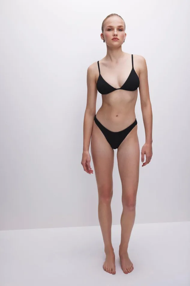 Women GOOD AMERICAN Swim ALWAYS FITS TWIST BIKINITOP Black001