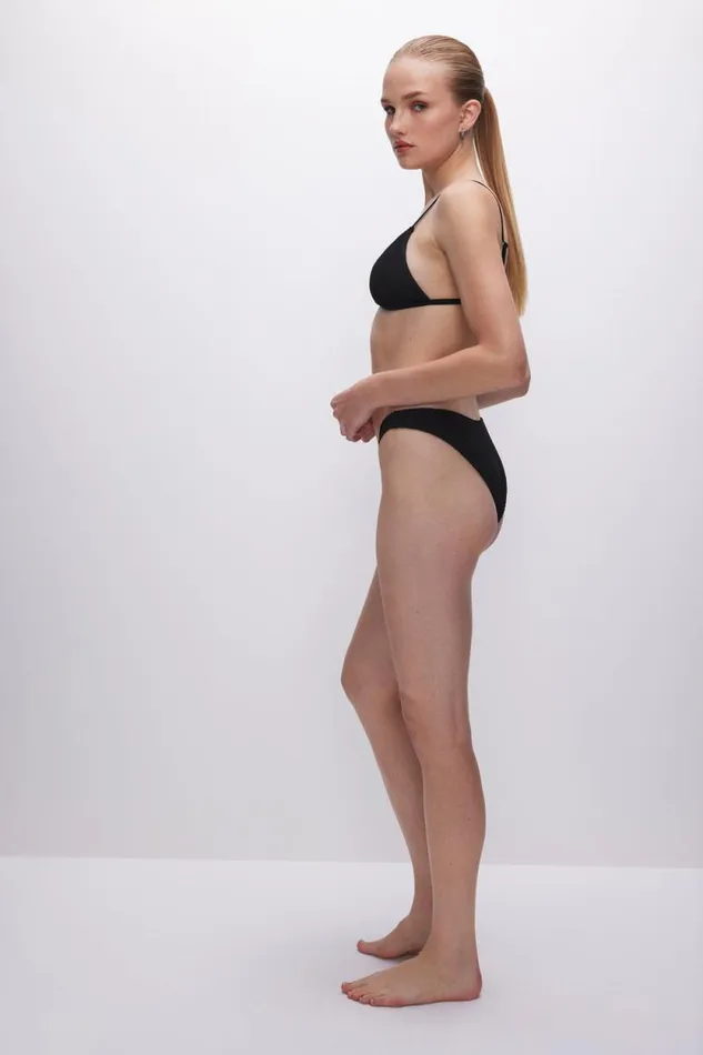 Women GOOD AMERICAN Swim ALWAYS FITS TWIST BIKINITOP Black001