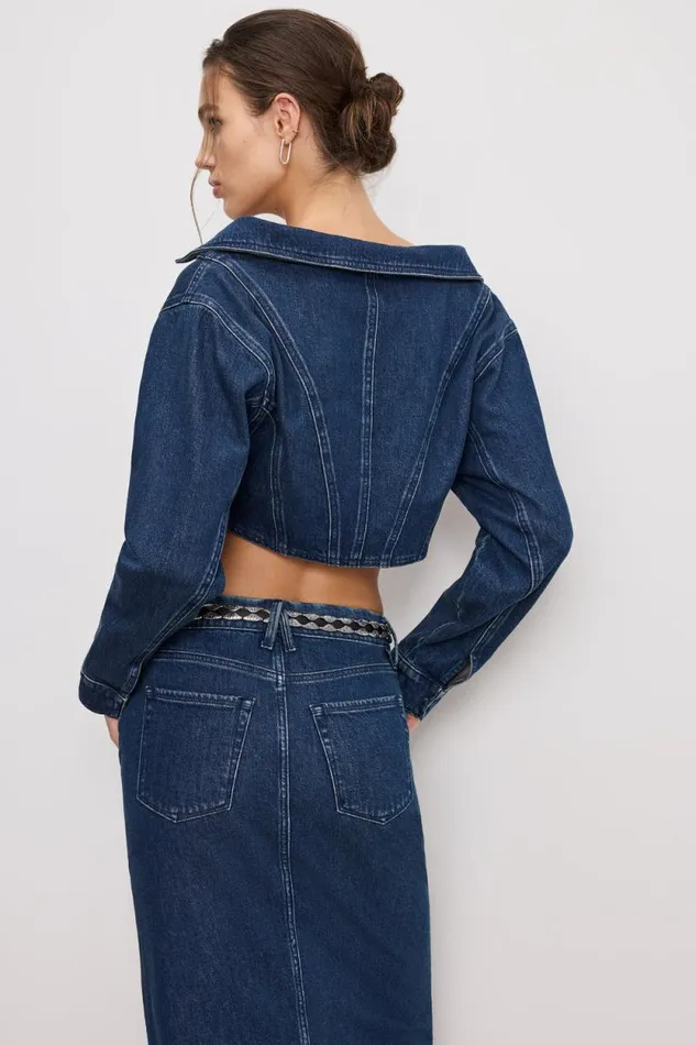 Women GOOD AMERICAN Tops DENIM OFF SHOULDERTOP Indigo724 Women GOOD AMERICAN Tops DENIM OFF SHOULDERTOP Indigo724
