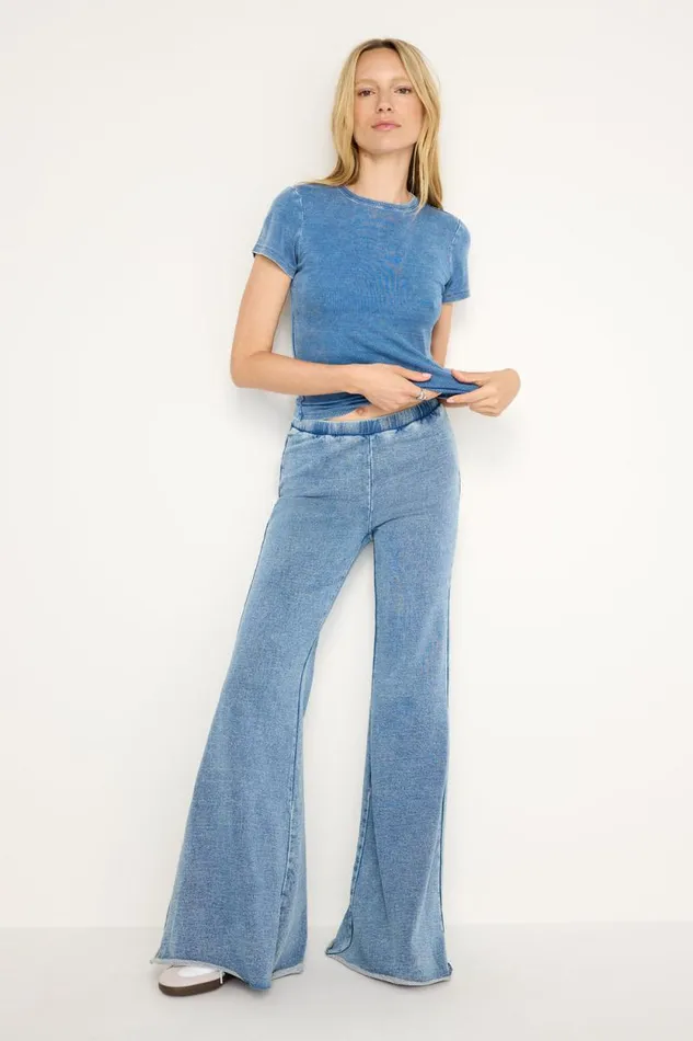 Women GOOD AMERICAN Tops JEANIUS FITTEDTEE Indigo586 Women GOOD AMERICAN Tops JEANIUS FITTEDTEE Indigo586