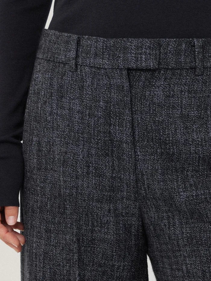 Women Hale Boucle Cropped Trousers Navy Jigsaw Trousers
