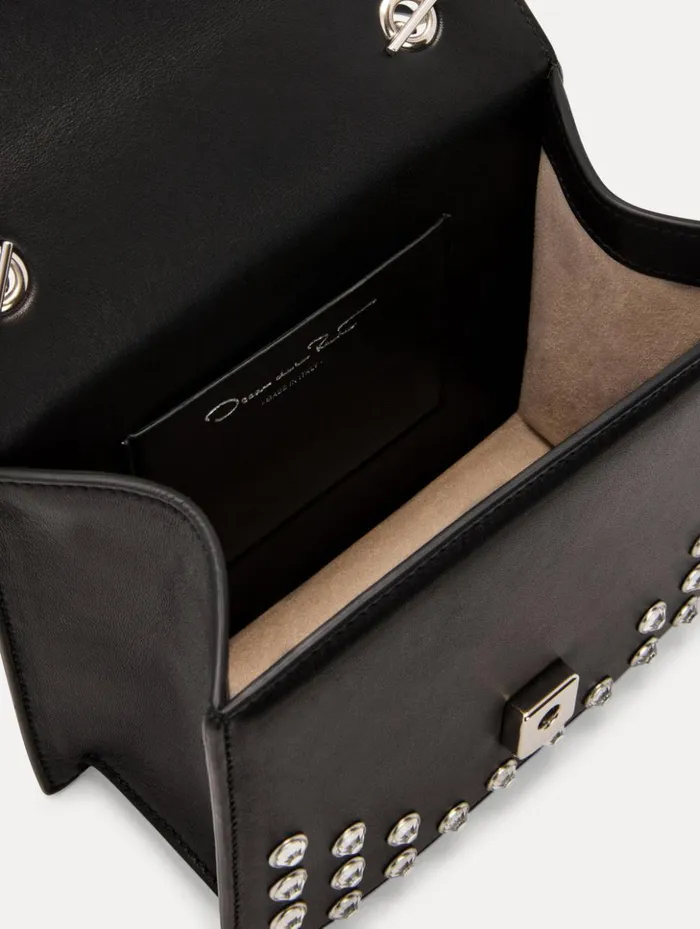 Women Handbags Oscar De La Renta Crystal Stud Mini TRO Bag Black Women Handbags Oscar De La Renta Crystal Stud Mini TRO Bag Black