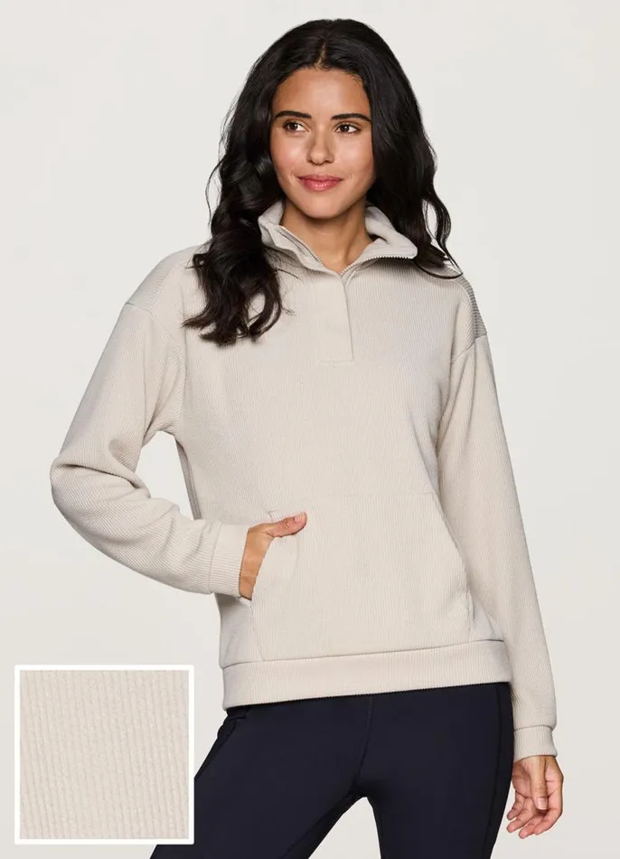 Women Harbor Textured Pullover Sand RBX Active Sweatshirts