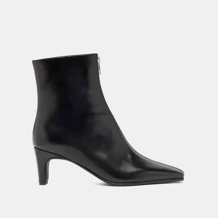 Women Heeled Ankle Boots With Front Zippers Black JONAK Ankle Boots Lowboots Women Heeled Ankle Boots With Front Zippers Black JONAK Ankle Boots Lowboots