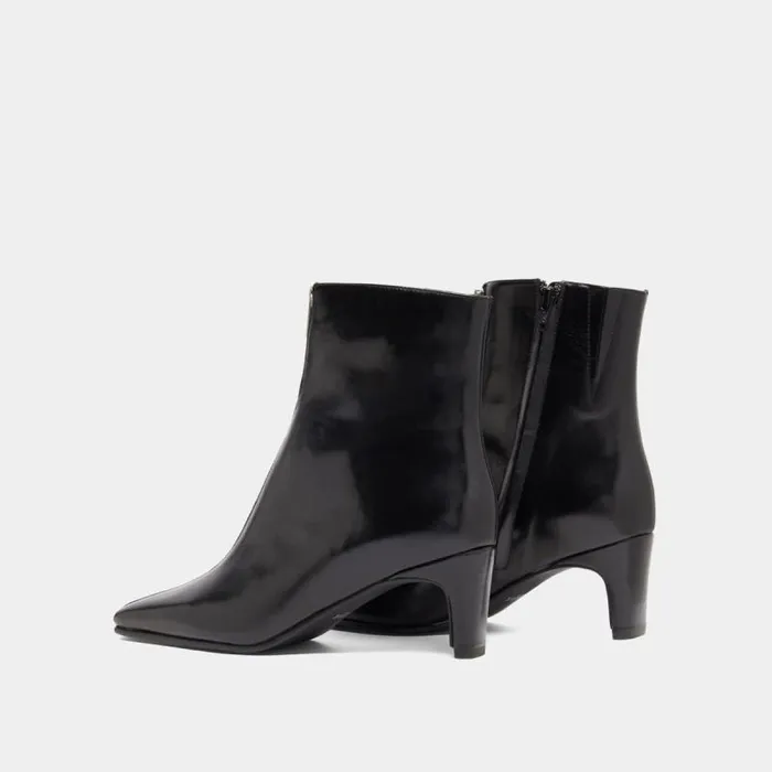 Women Heeled Ankle Boots With Front Zippers Black JONAK Ankle Boots Lowboots Women Heeled Ankle Boots With Front Zippers Black JONAK Ankle Boots Lowboots