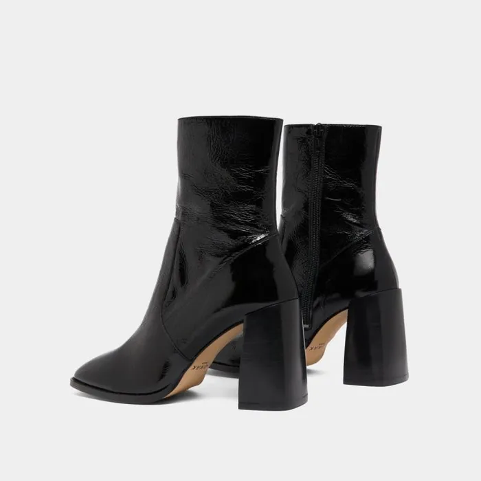 Women Heeled Ankle Boots With Square Toes Black JONAK Ankle Boots Lowboots