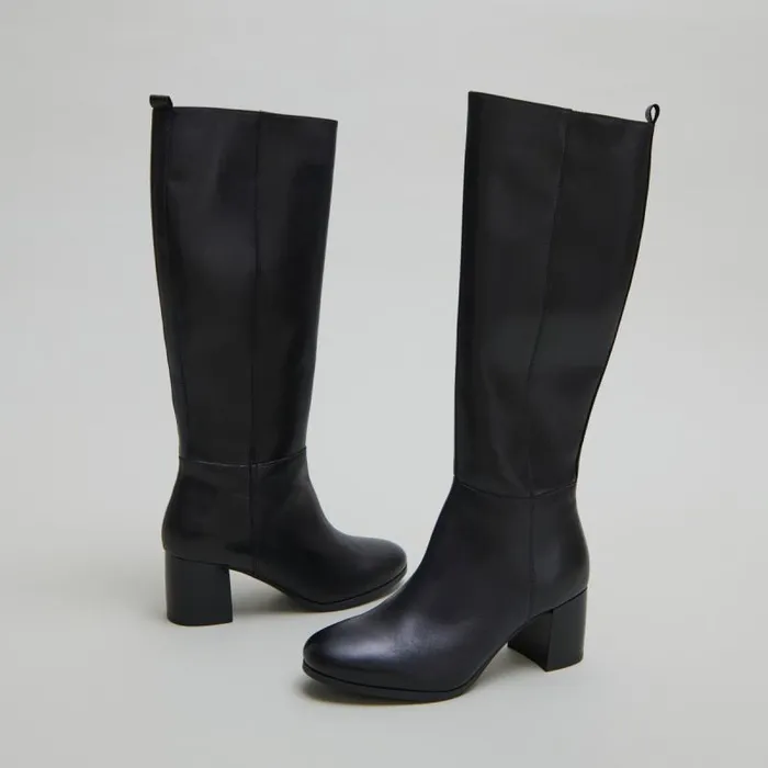 Women Heeled Boots Black JONAK Boots Thighhigh Boots