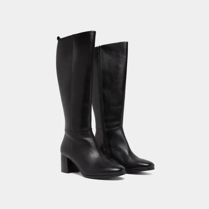 Women Heeled Boots Black JONAK Boots Thighhigh Boots