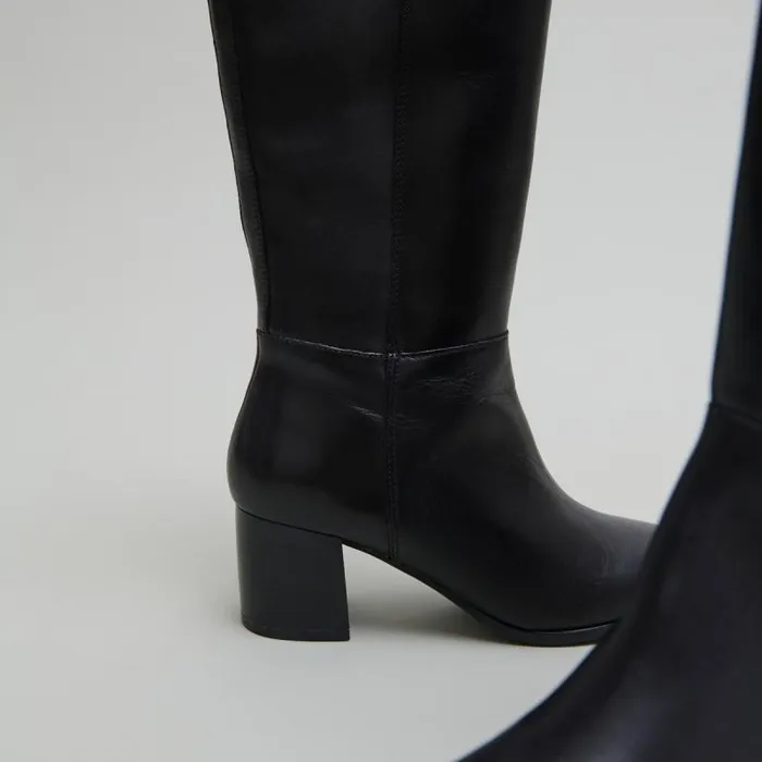 Women Heeled Boots Black JONAK Boots Thighhigh Boots