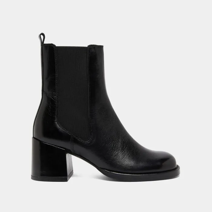 Women Heeled Lowboots With Elastics Black JONAK Ankle Boots Lowboots