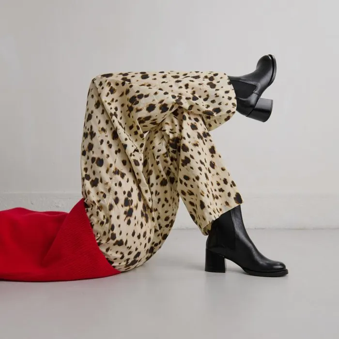 Women Heeled Lowboots With Elastics Black JONAK Ankle Boots Lowboots