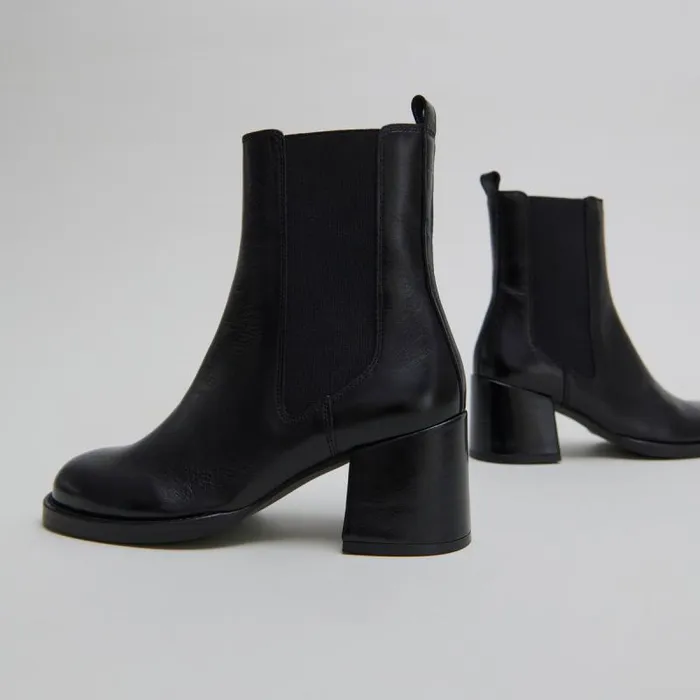 Women Heeled Lowboots With Elastics Black JONAK Ankle Boots Lowboots