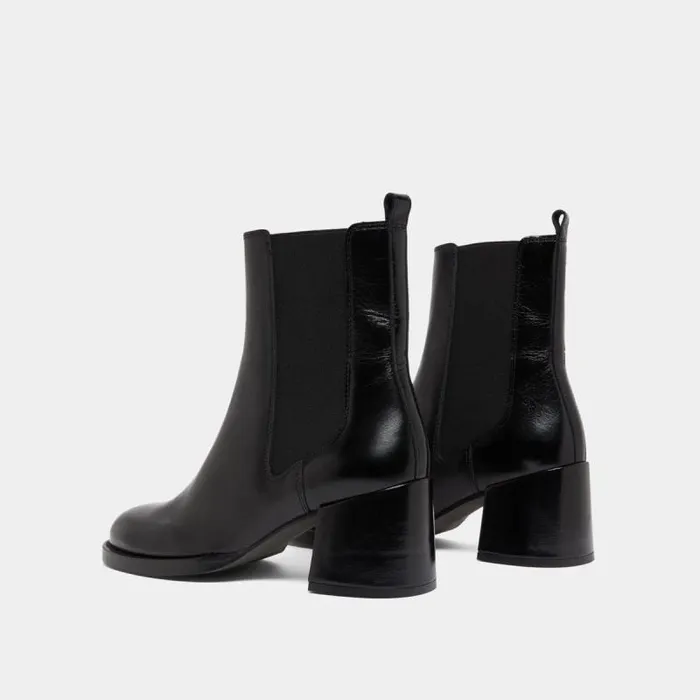 Women Heeled Lowboots With Elastics Black JONAK Ankle Boots Lowboots