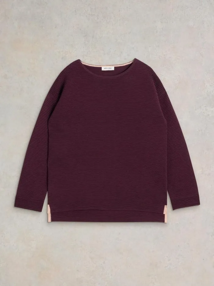 Women JANA CREW NECK JUMPER Mid Plum White Stuff Knitwear