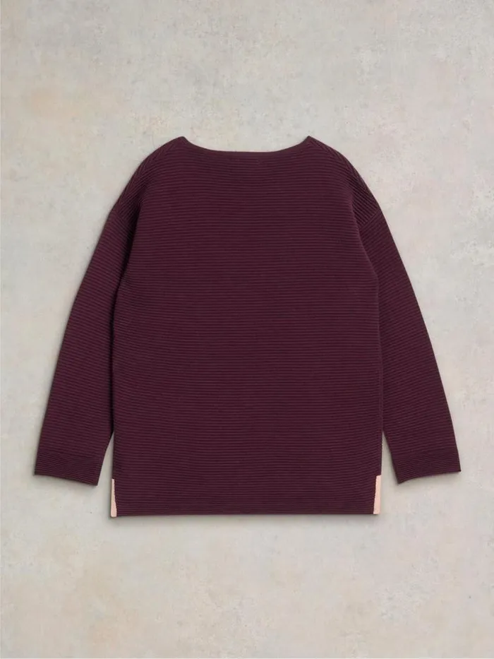 Women JANA CREW NECK JUMPER Mid Plum White Stuff Knitwear