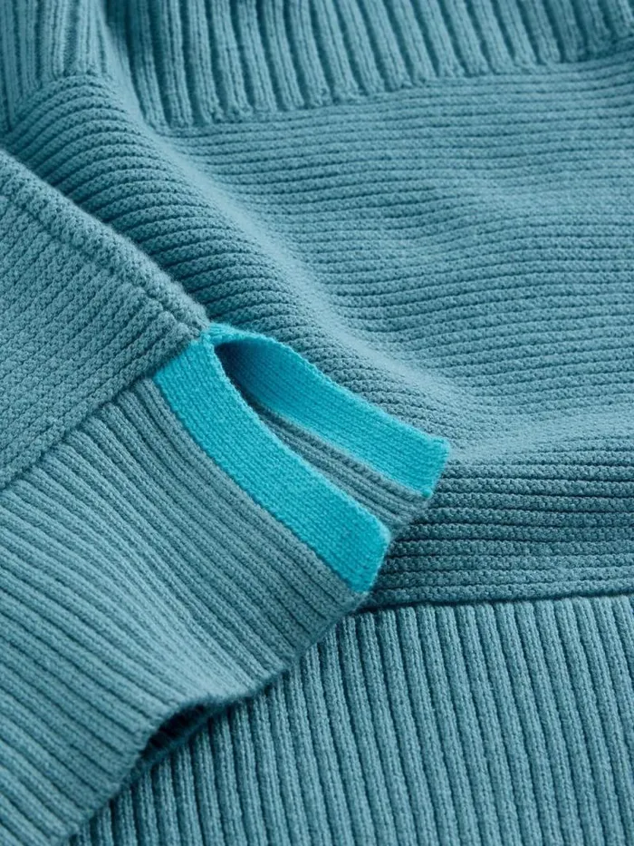 Women JANA MIX STITCH JUMPER Mid Blue White Stuff Knitwear