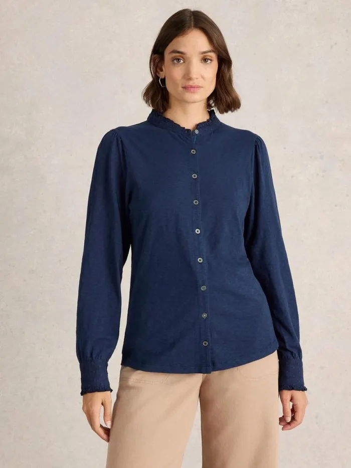 Women JESSICA SHIRT Dark Navy White Stuff Shirts and Blouses Women JESSICA SHIRT Dark Navy White Stuff Shirts and Blouses