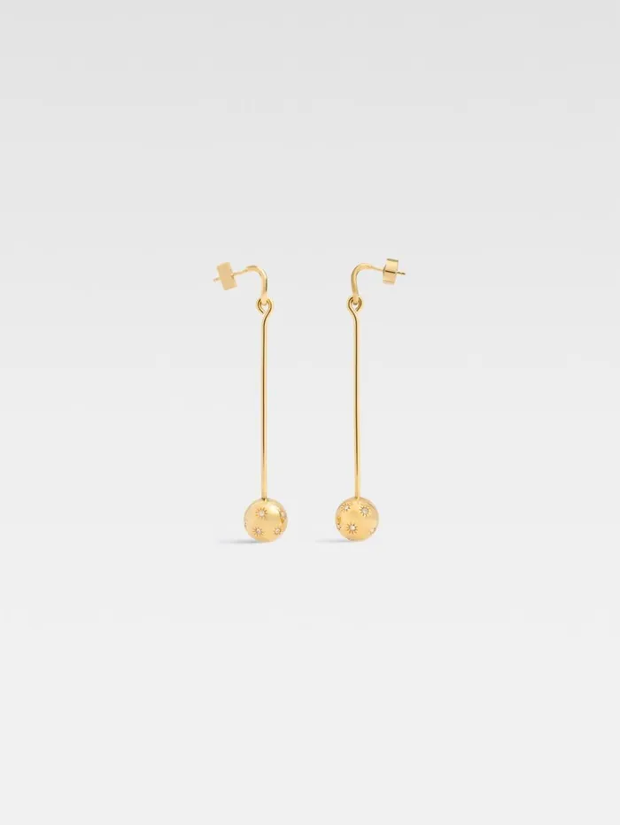 Women Jewellery JACQUEMUS The Nodo Earrings Gold Crystal