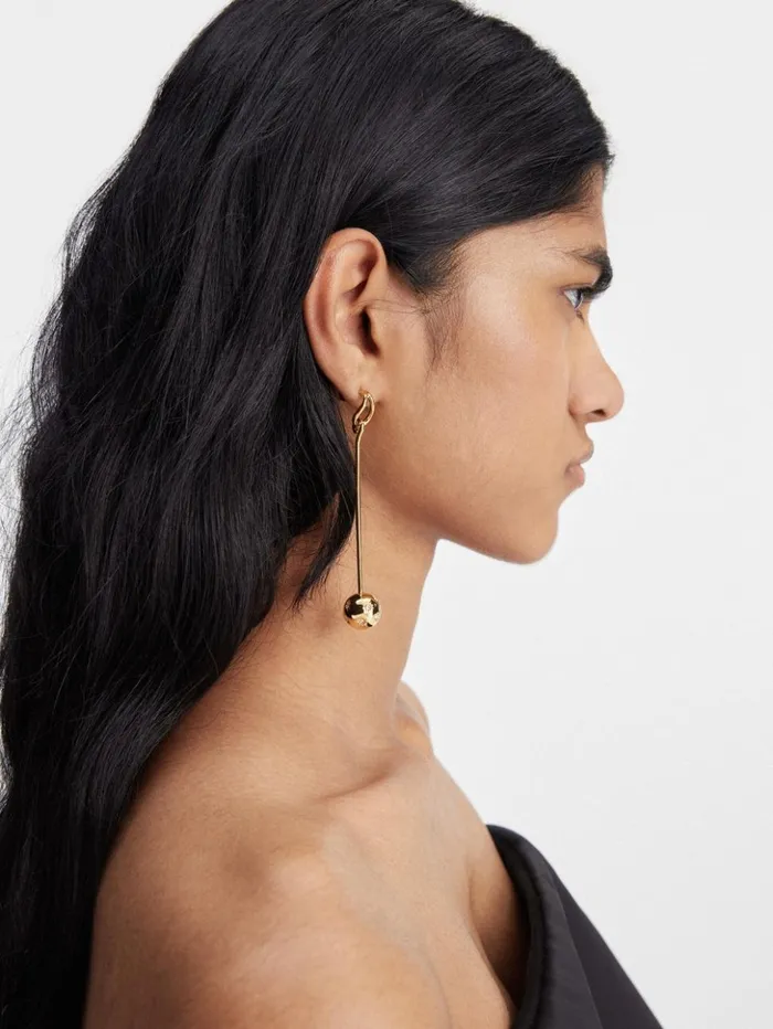 Women Jewellery JACQUEMUS The Nodo Earrings Gold Crystal Women Jewellery JACQUEMUS The Nodo Earrings Gold Crystal